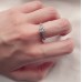 Λευκόχρυσο μονόπετρο δαχτυλίδι Κ14 με ζιργκόν